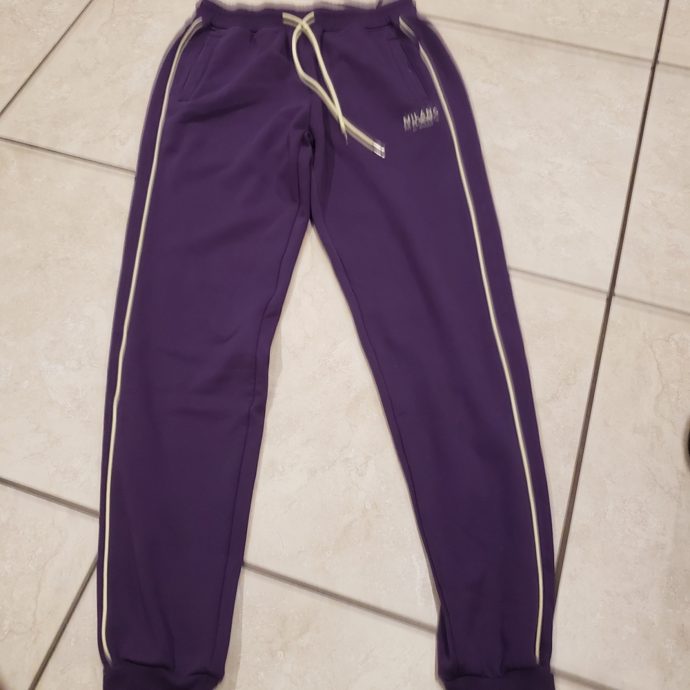 Milano Di Rouge K Joggers in Purple with Cream Accents